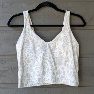 Lululemon Align Tank Top Cheetah Camo Antique White Multi Size 10 Yoga Pilates